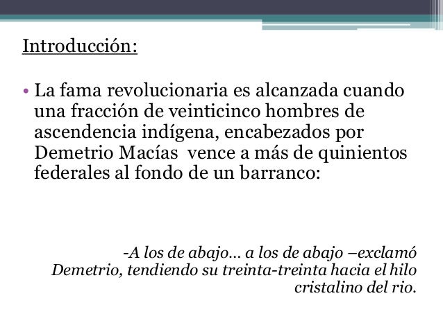 Abajo Mariano Azuela Resumen Pdf